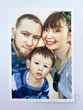 Load image into Gallery viewer, Custom Hand-painted Watercolour Portrait - Three Subjects
