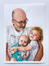 Load image into Gallery viewer, Custom Hand-painted Watercolour Portrait - Three Subjects