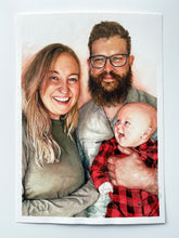 Load image into Gallery viewer, Custom Hand-painted Watercolour Portrait - Three Subjects