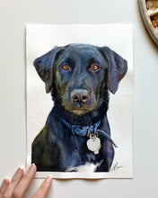 Load image into Gallery viewer, Custom Hand-painted Watercolour Portrait - Single Subject
