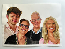 Load image into Gallery viewer, Custom Hand-painted Watercolour Portrait - Four Subjects
