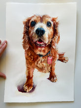 Load image into Gallery viewer, Custom Hand-painted Watercolour Portrait - Single Subject

