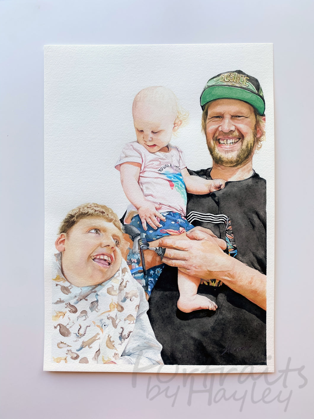 Custom Hand-painted Watercolour Portrait - Composite Portrait